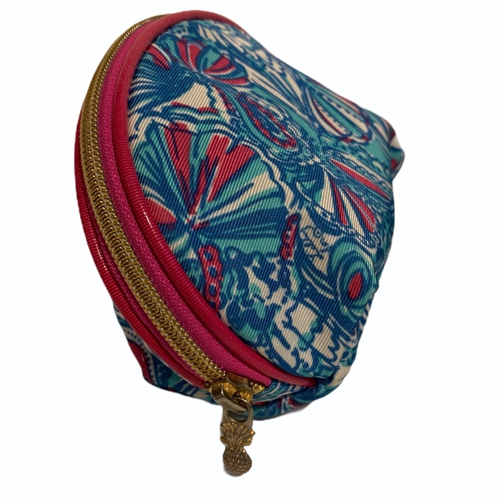 Lilly Pulitzer My Fans Print Round Top Travel Bag - Picture 2 of 5